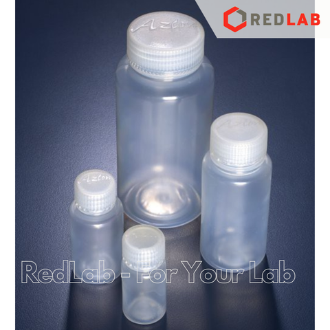 Chai nhựa PP miệng rộng AZLON Scilabware 250 500 1000 2000 ml, polypropylene wide neck round bottles, có VAT