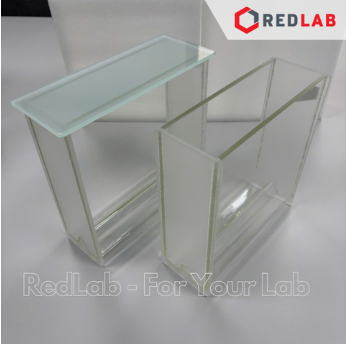 Bình triển khai sắc ký thủy tinh ONELAB 100x100mm, 100x200mm, 200x200 mm, bể sắc ký đơn thí nghiệm, có VAT