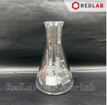 Bình tam giác cổ hẹp ISOLAB 50 100 250 500 ml 1L 2L, narrow neck erlenmeyer thuỷ tinh boro 3.3, có VAT