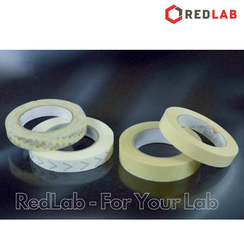 Giấy chỉ thị nhiệt, băng keo hấp khô APTACA 5353 cuộn 50m x 19mm, dùng cho tủ sấy, sterilization indicators tape, có VAT