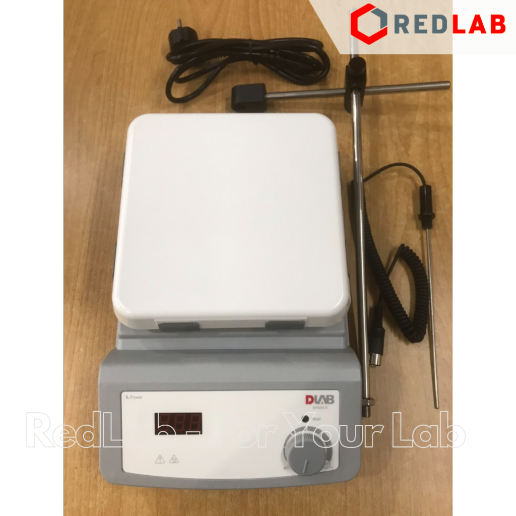 Bếp gia nhiệt DLAB HP550-S (5031122211) mặt ceramic 184×184 mm, max 550°C, sensor nhiệt Pt1000, màn hình LED, có VAT