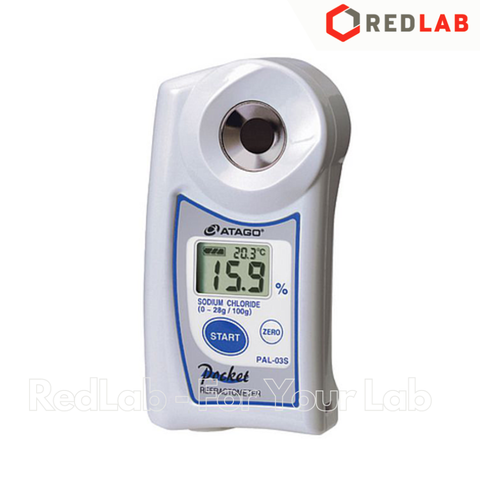 Khúc xạ kế đo độ mặn điện tử hiện số ATAGO PAL-03S (4403) 0.0 - 28.0% : 0.1%, bù nhiệt 10-40°C, có VAT