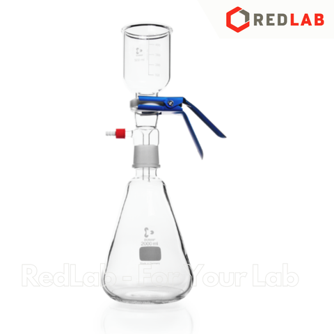 Bộ lọc DURAN có đệm PTFE và kẹp có thể sử dụng đĩa lọc, phễu Ø 47mm, 250ml, bình chứa 1000ml, có VAT