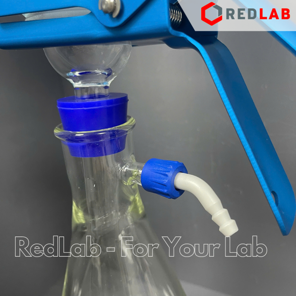 Bộ lọc vi sinh nút cao su GlassTAO phễu lọc 300ml, bình tam giác có vòi 1000 2000 ml, có VAT