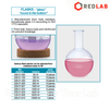 Bình cầu đáy bằng cổ trơn ISOLAB 250 500 1000 ml 10L, thuỷ tinh boro 3.3, flat bottom flasks, có VAT