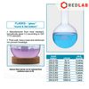 Bình cầu đáy tròn cổ trơn ISOLAB 250 500 1000 ml, thuỷ tinh boro 3.3, round bottom flasks, có VAT