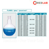 Bình cầu đáy bằng cổ nhám ISOLAB 50 100 250 500 1000 2000 ml - 19/26 24/29 29/32, có VAT