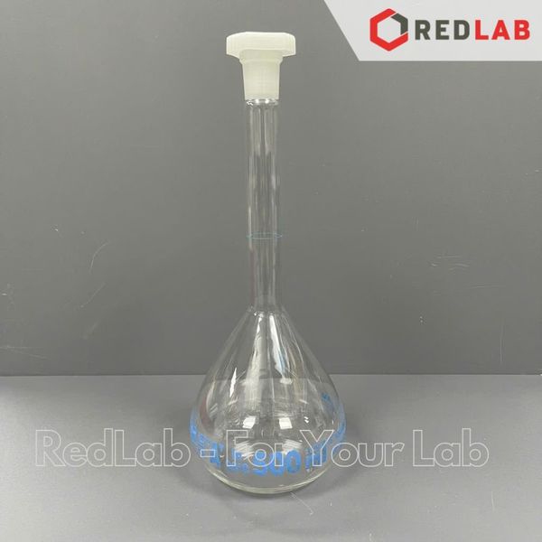 Bình định mức trắng ISOLAB Class A 5 10 20 25 50 100 200 250 500 1000 2000 5000 ml nút nhựa, có VAT