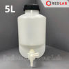 Bình nhựa HDPE có vòi ONELAB thể tích lớn 5 10 25 L, dùng trong thí nghiệm, có VAT