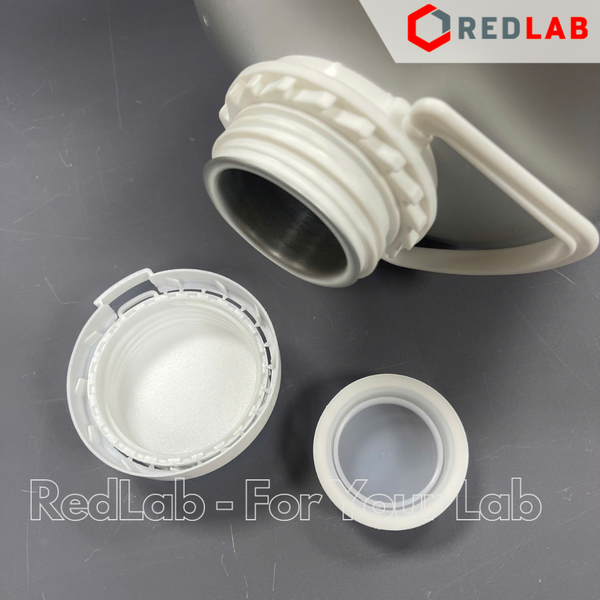 Bình nhôm 5L (tổng dung tích 6.2L) nắp khóa nhựa trắng, có nắp đệm hạn chế bay hơi, có quai xách, Ø175x320mm, có VAT