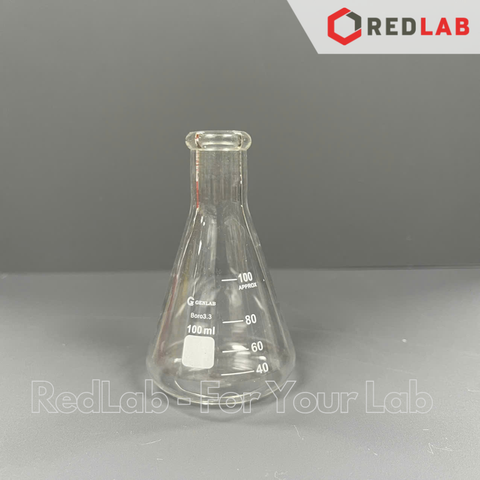 Bình tam giác Miệng hẹp 100ml 250ml 1000ml GENLAB erlen, bình nón thuỷ tinh MH, có VAT
