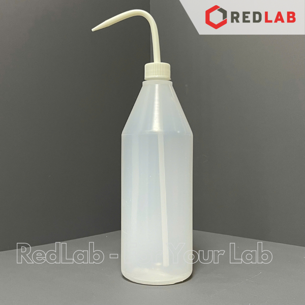 Bình tia nhựa LDPE trơn miệng hẹp vai nghiêng AZLON Scilabware 250 500 1000 ml, Wash Bottle, có VAT