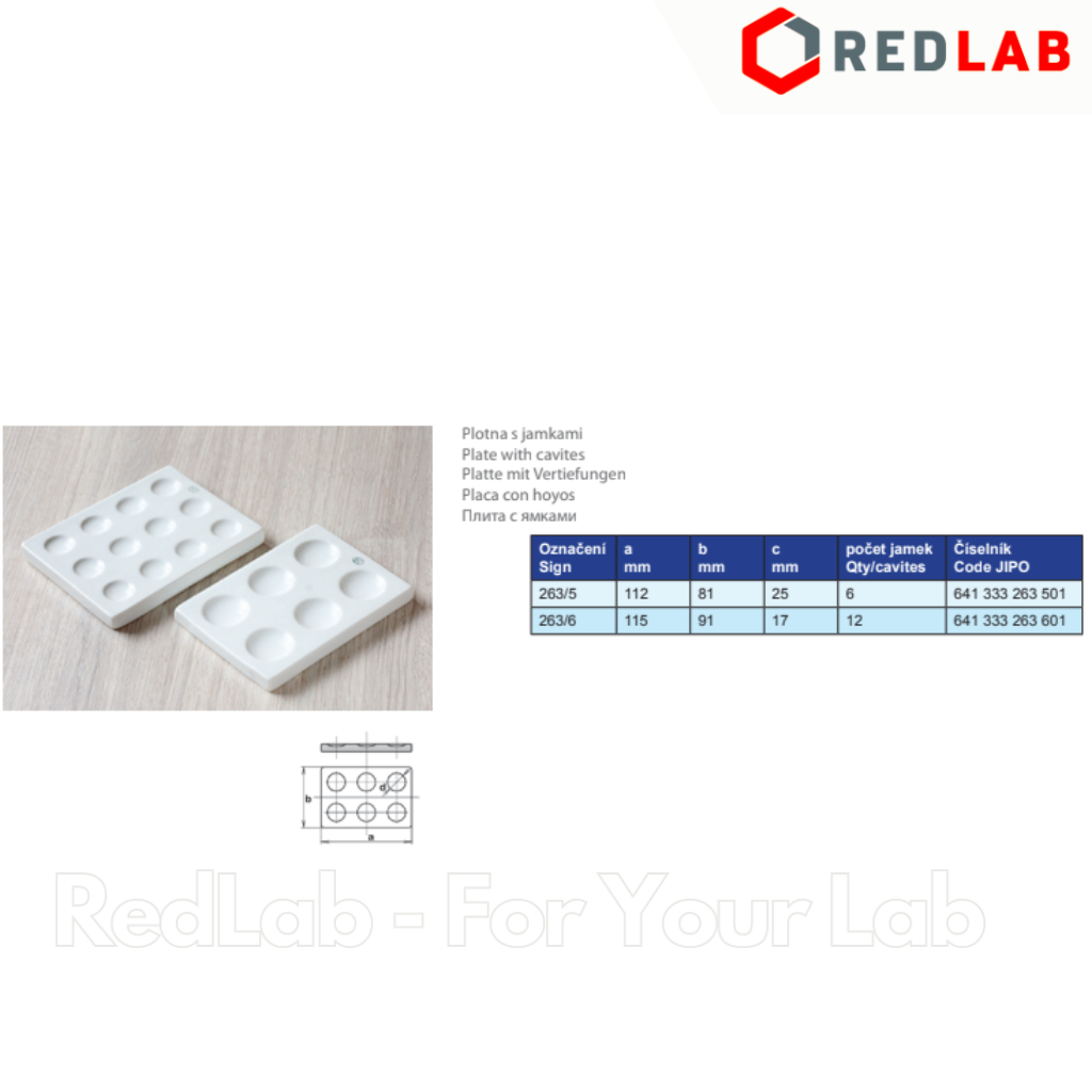 Lam sứ (đĩa sứ) lõm JIPO Czech 6 12 vị trí, Porcelain Plate with Cavites, có VAT