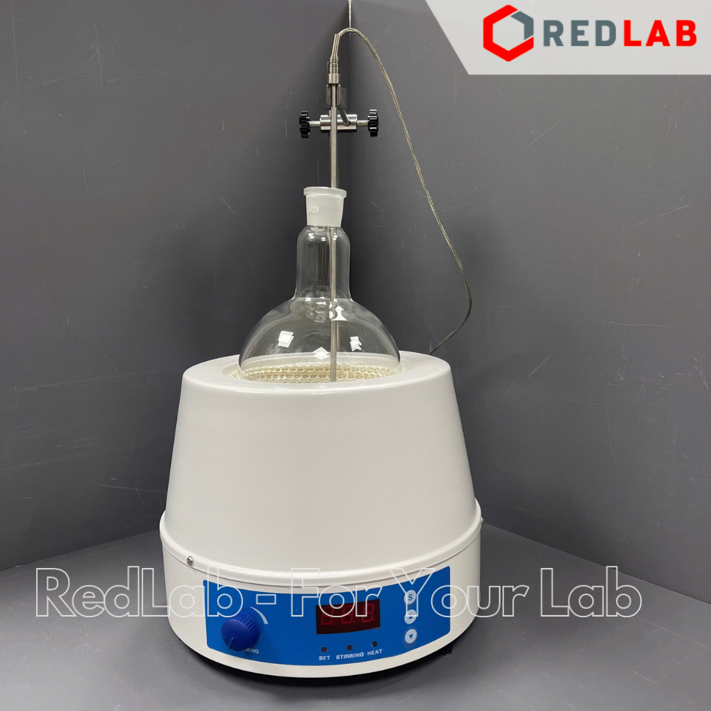 Bếp đun bình cầu có khuấy từ, đầu dò nhiệt (sensor) ONELAB 98-III-B 250 500 ml 1 2 3 5 10 20 L, max 300°C, có VAT