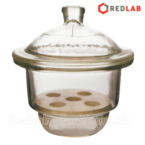 Bình hút ẩm trắng không vòi GENLAB 150 180 210 240 300 350 400 mm, dùng lưu trữ, làm khô mẫu thí nghiệm, có VAT