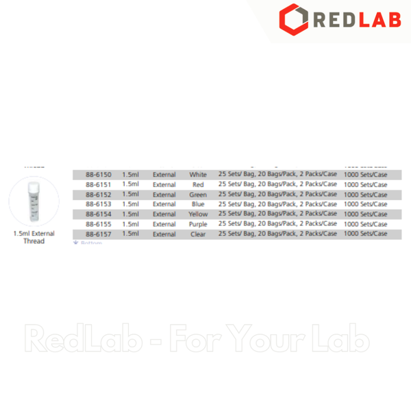 Lọ trữ lạnh 1.5ml chân lục giác BIOLOGIX 88-615X nhựa PP, chịu nhiệt -196°C đến 121°C, Bulk sterile Cryotube (gói 25 cái) có VAT