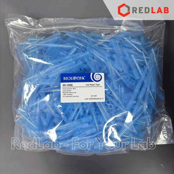[Gói 1000 cái] Đầu tip xanh 1000ul (1ml) BIOLOGIX 20-1000, dài 78mm, nhựa PP, có thể hấp autoclave, có VAT