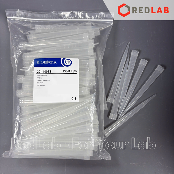 [Gói 100 cái] Đầu tip trắng 10.000ul (10ml) BIOLOGIX 20-1100ES, dạng Eppendorf, nhựa PP, có thể hấp autoclave, có VAT
