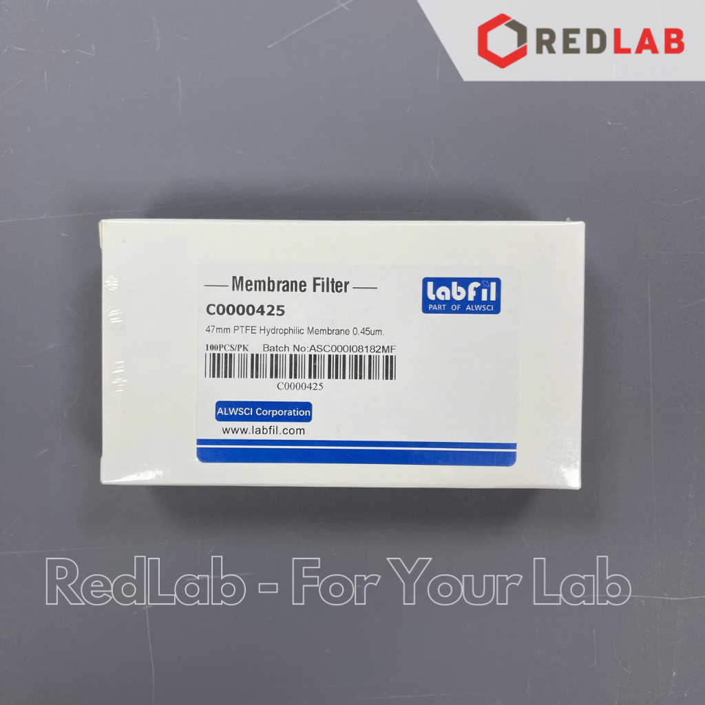 [Hộp 100 tờ] Màng lọc vi sinh PTFE kị nước / ưa nước Labfil ALWSCI membrane filter 47mm lỗ lọc 0.22um / 0 45um có VAT