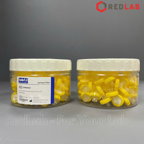 [Hộp 100 cái] Đầu lọc Nylon Syringe filter Labfill ALWSCI 13mm / 25mm, lỗ lọc 0.22um / 0 45um, dùng cho sắc ký HPLC, có VAT