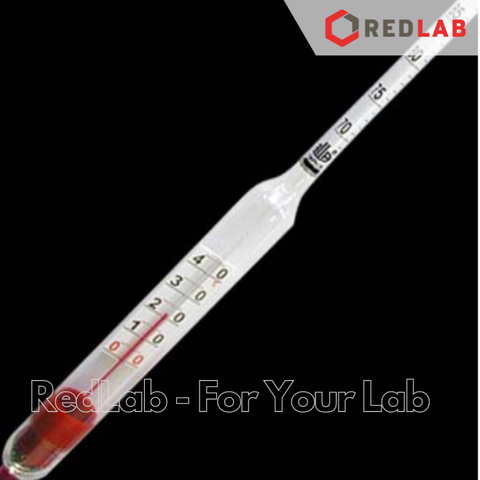 Cồn kế có nhiệt kế 0-35 : 0.5% Tp 20ºC, 0-40ºC : 1°C ALLA 0530TP000/20-QP alcoholometer with thermometer, có VAT