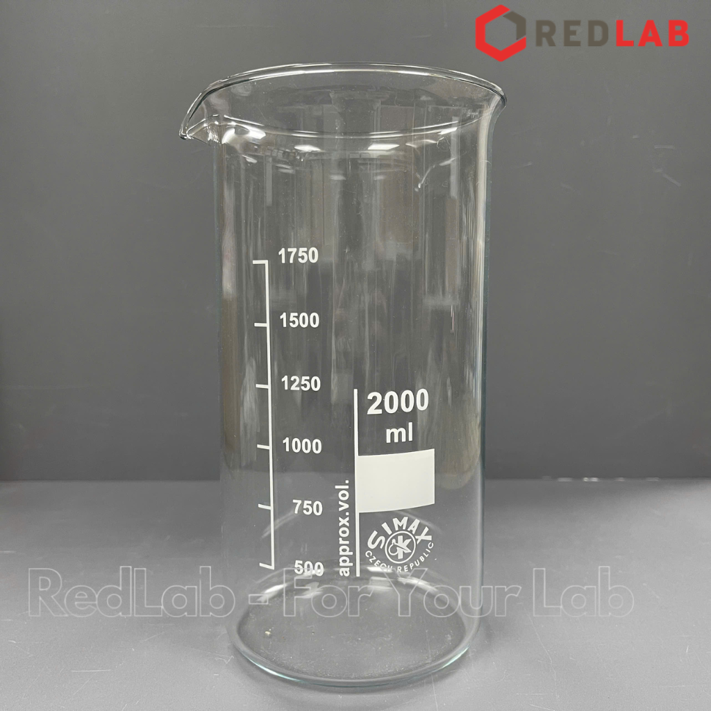 Cốc đốt thủy tinh Cao thành SIMAX Class A 50 100 150 250 400 600 800 ml, 1 2 3 5 L, beaker có mỏ chịu nhiệt, có VAT