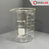 Cốc đốt thủy tinh thấp thành ONELAB 50 100 150 250 500 1000 ml 2 3 5 10 L, beaker thí nghiệm có mỏ, chịu nhiệt, có VAT
