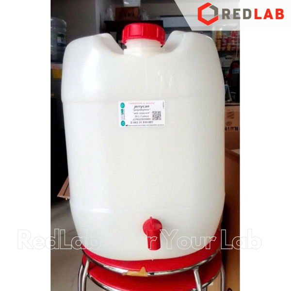 Can nhựa có vòi ISOLAB 20 30 L, nhựa PE, có tay cầm, chống UV, polyethylene jerrycans with stopcock, có VAT