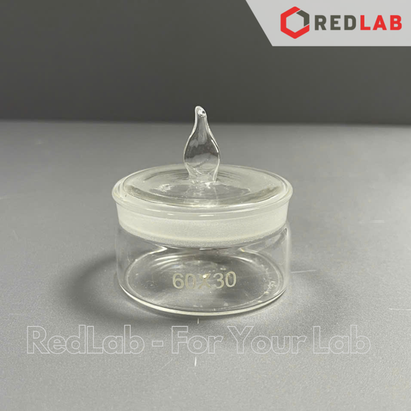 Chén cân thuỷ tinh ONELAB 25x25 25x40 30x50 40x25 50x30 60x30 70x35 70x40 mm, nắp mài nhám, có VAT