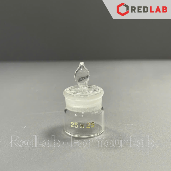 Chén cân thuỷ tinh ONELAB 25x25 25x40 30x50 40x25 50x30 60x30 70x35 70x40 mm, nắp mài nhám, có VAT