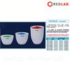 Chén nung sứ ISOLAB 45ml, Ø50x40mm, porcelain crucibles, có VAT