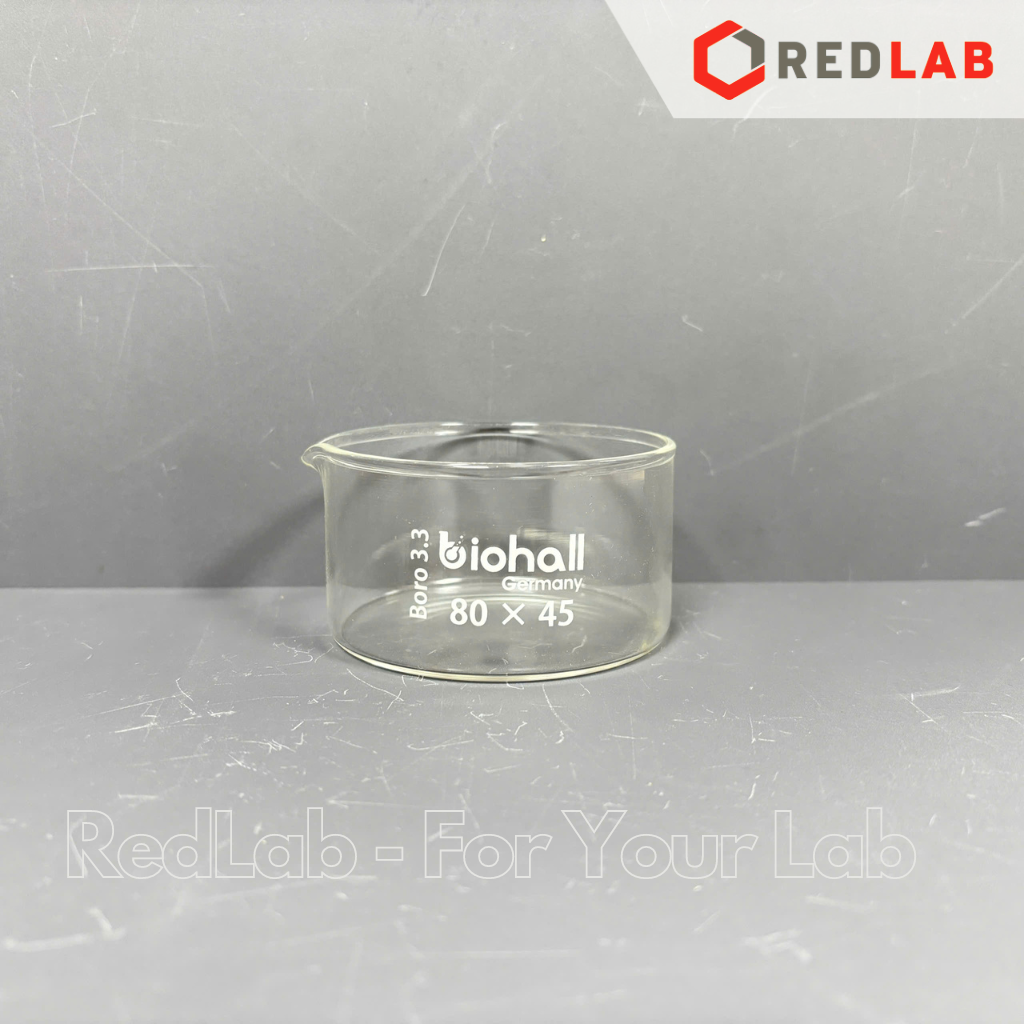 Chậu thủy tinh có mỏ BIOHALL 60 65 80 180 200 280 300 1200 2500 ml, thủy tinh boro 3.3, có VAT