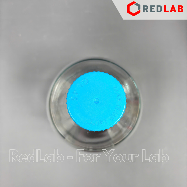 Chai trung tính trắng ISOLAB 100 250 500 1000 ml 2 3 5 10 L nắp vặn PP xanh GL45, thủy tinh borosilicate, có VAT