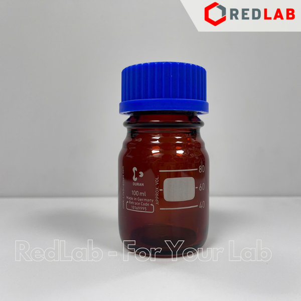 Chai trung tính Nâu DURAN Class A 25 50 100 150 250 500 750 ml, 1 2 3.5 5 L nắp vặn PP xanh GL 25 32 45, có VAT