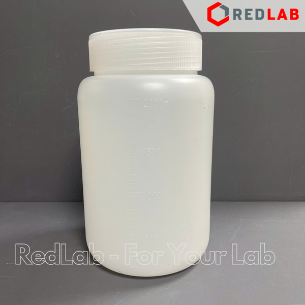 Chai nhựa HDPE trắng miệng rộng ONELAB 30ml đến 2.5L, chịu nhiệt độ lạnh -30°C to 70°C, đựng mẫu thí nghiệm, có VAT