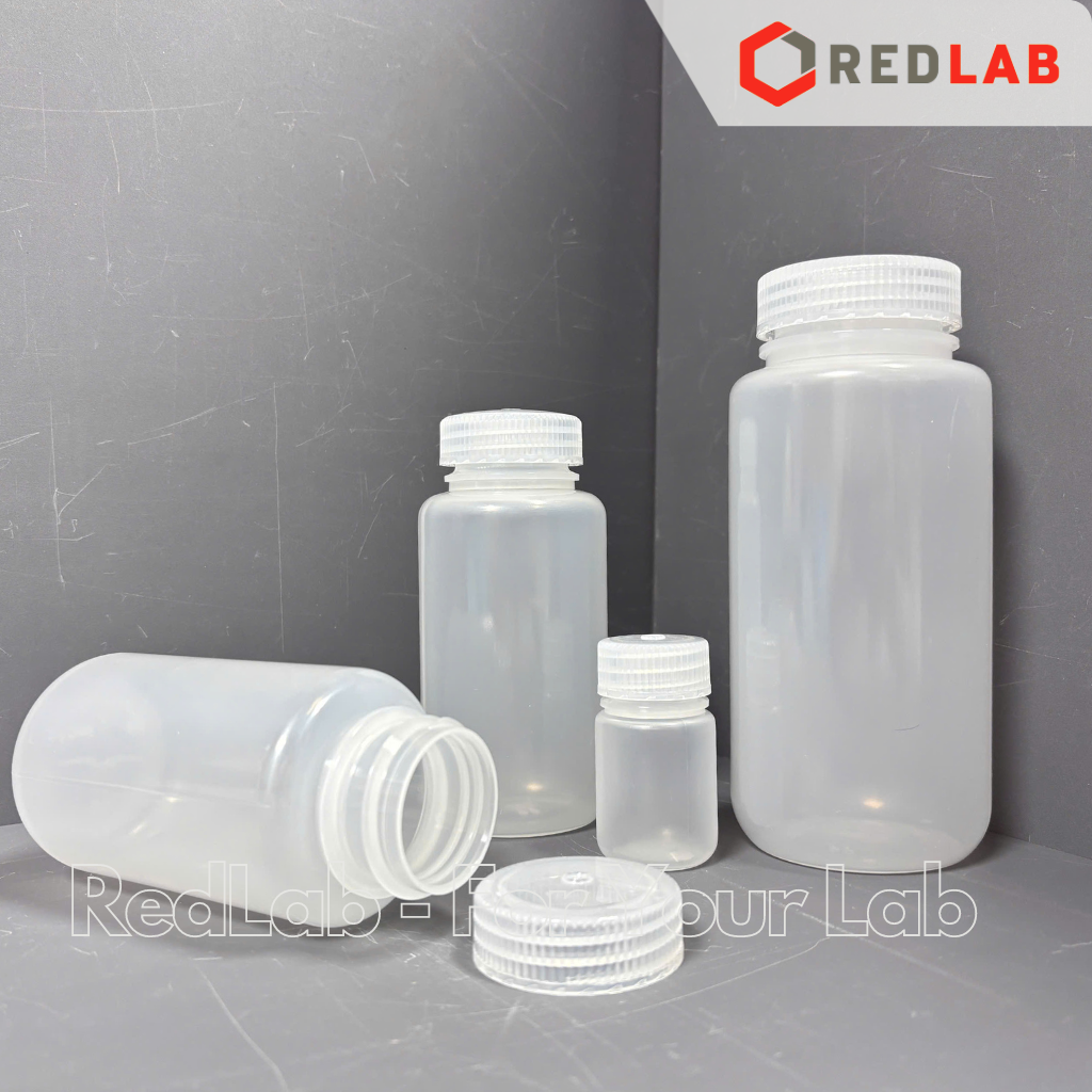 Chai nhựa PP trắng miệng rộng, nắp vặn BIOLOGIX 30 60 125 200 250 500 ml, có VAT