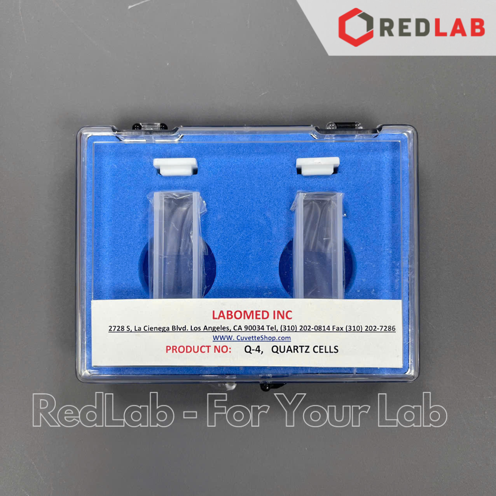 Cuvette thạch anh 10 20 30 40 50 mm LABOMED bước sóng 190-2500nm, Quartz cuvette (Standard Cell with lid) có VAT