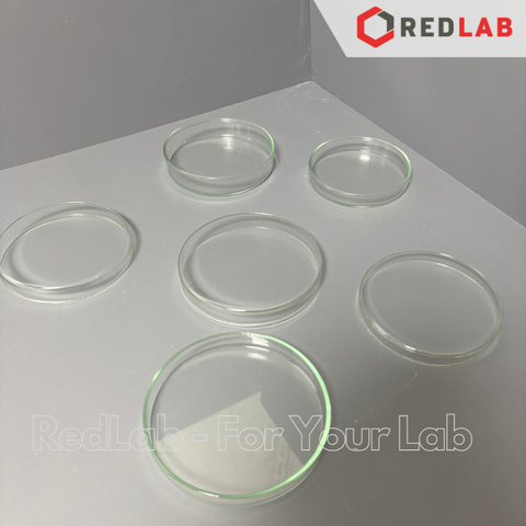 Đĩa petri thủy tinh WERTLAB 80x15 90x15 100x15 100x20 mm, dùng trong thí nghiệm vi sinh, gồm đĩa và nắp, có VAT