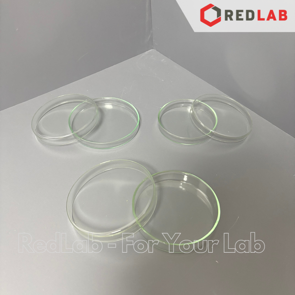 Đĩa petri thủy tinh WERTLAB 80x15 90x15 100x15 100x20 mm, dùng trong thí nghiệm vi sinh, gồm đĩa và nắp, có VAT