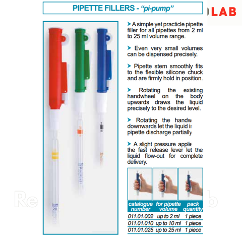 Dụng cụ trợ hút pipet (pipum - pipette pump) ISOLAB 2 10 25 ml, dùng cho ống hút thí nghiệm, pipette filer, có VAT