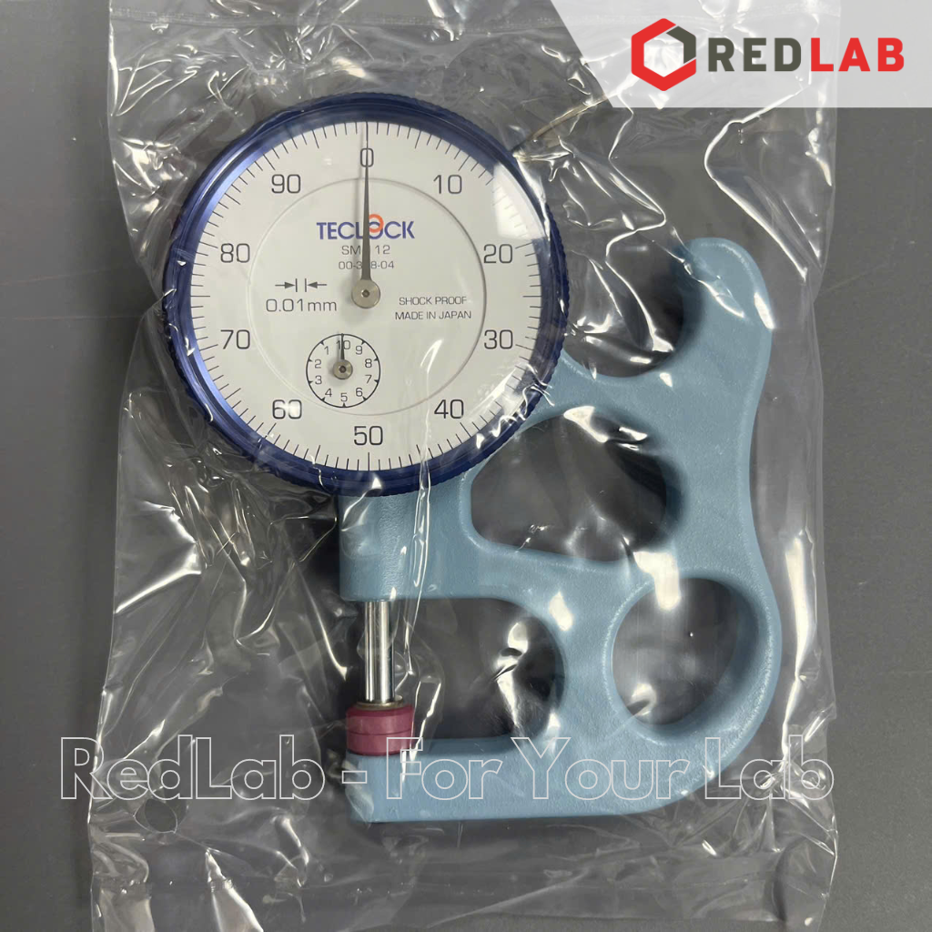 Đồng hồ cơ khí đo độ dày 0-10mm : 0.01mm TECLOCK SM-112 thickness gauge, có VAT