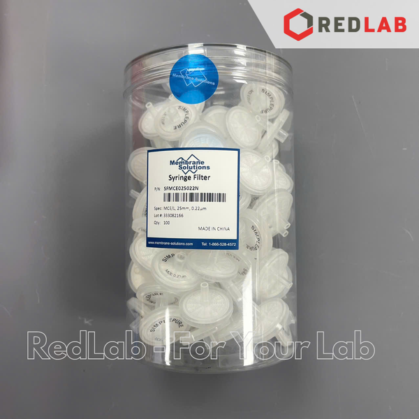 Đầu lọc sắc ký MCE ưa nước MEMBRANE SOLUTIONS 25mm lỗ lọc 0.22um / 0.45um, hydrophilic syringe filter, có VAT