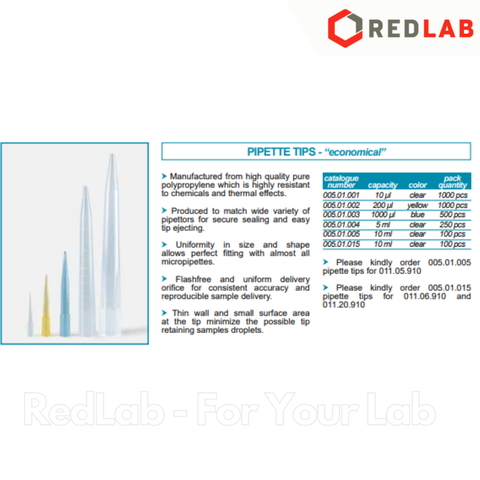 [Gói 1000 cái] Đầu tip vàng 200ul ISOLAB 005.01.002, nhựa PP, có thể hấp autoclave, pipette tips, có VAT