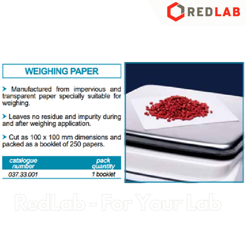 Giấy cân 100x100mm ISOLAB 037.33.001 (hộp 250 tờ) weighing papers,có VAT