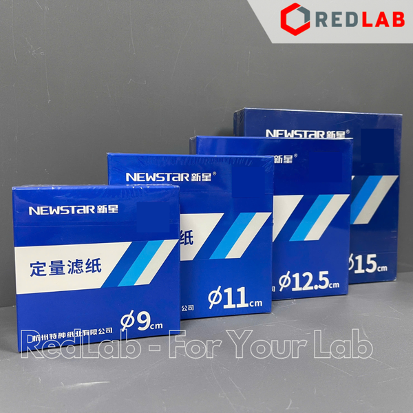 Giấy lọc định lượng NewStar Ø 9 11 12.5 15 cm, loại 201 202 203, chảy nhanh / trung bình / chậm (hộp 100 tờ) có VAT
