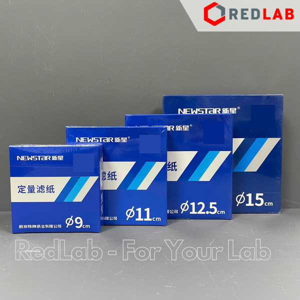 Giấy lọc định lượng NewStar Ø 9 11 12.5 15 cm, loại 201 202 203, chảy nhanh / trung bình / chậm (hộp 100 tờ) có VAT