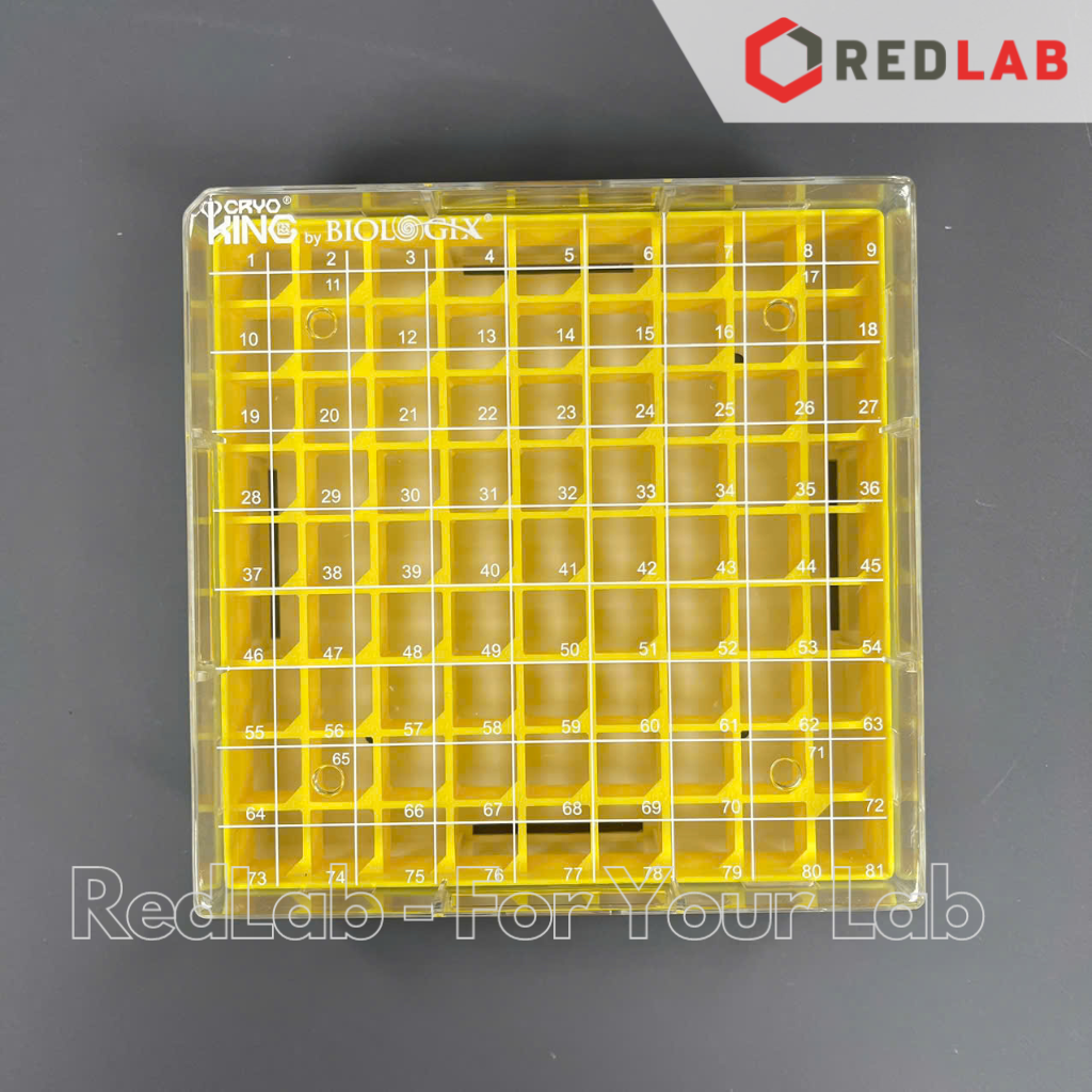 Hộp trữ lạnh 81 vị trí BIOLOGIX 90-9009 chịu nhiệt -196ºC đến hấp 121ºC, lưu trữ trong tủ âm sâu, nitơ lỏng, có VAT