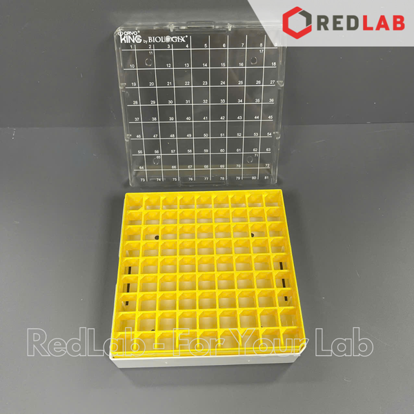 Hộp trữ lạnh 81 vị trí BIOLOGIX 90-9009 chịu nhiệt -196ºC đến hấp 121ºC, lưu trữ trong tủ âm sâu, nitơ lỏng, có VAT