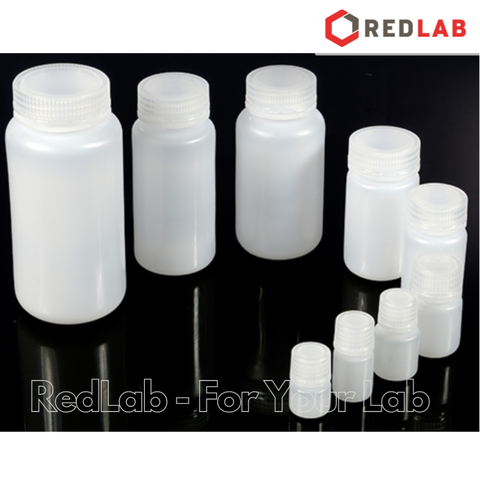 Chai nhựa HDPE trắng miệng rộng, nắp vặn BIOLOGIX 30 60 125 200 250 500 ml, có VAT