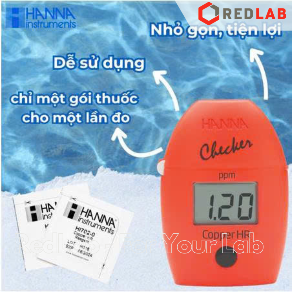 Máy đo nhanh đồng thang cao trong nước sạch HI702, giá tốt, có VAT